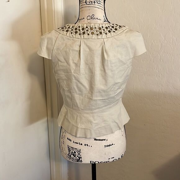 Anthropologie Idra Nailhead Embellished Cropped Jacket - Picture 3 of 12